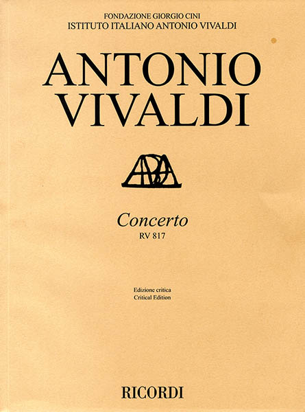 VIVALDI CONCERTO RV817 VNO/ARCHI/BASSO C