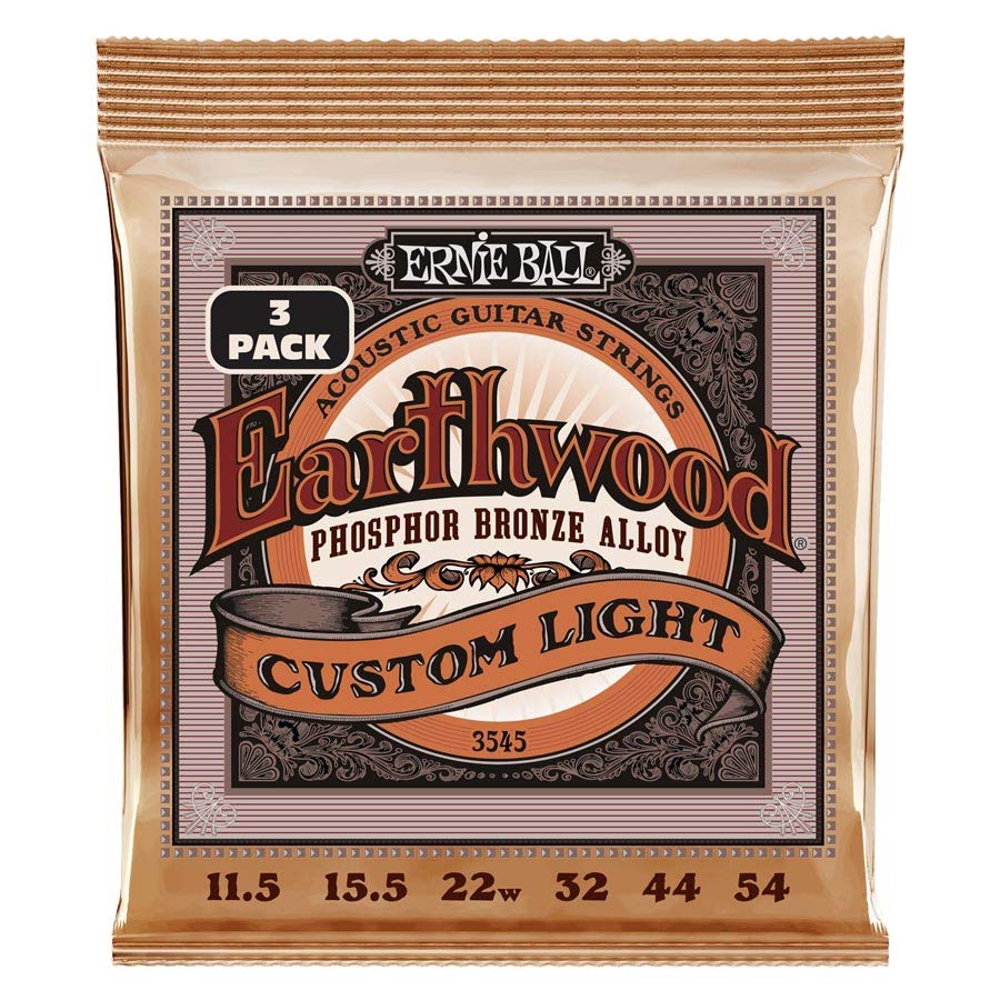 Ernie Ball 3545 Earthwood Custom Light 3 pack