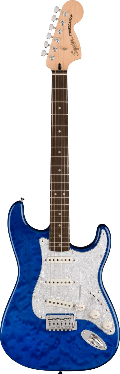 Squier Affinity Series Stratocaster QMT Sapphire Blue Transparent - Foto 1
