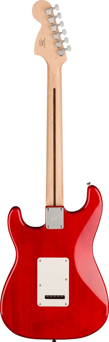 Squier Affinity Series Stratocaster QMT Crimson Red Transparent - Foto 2