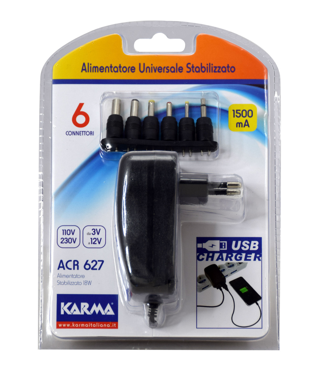 KARMA ACR 627 ALIMENTATORE 18W USB STABILIZZATO