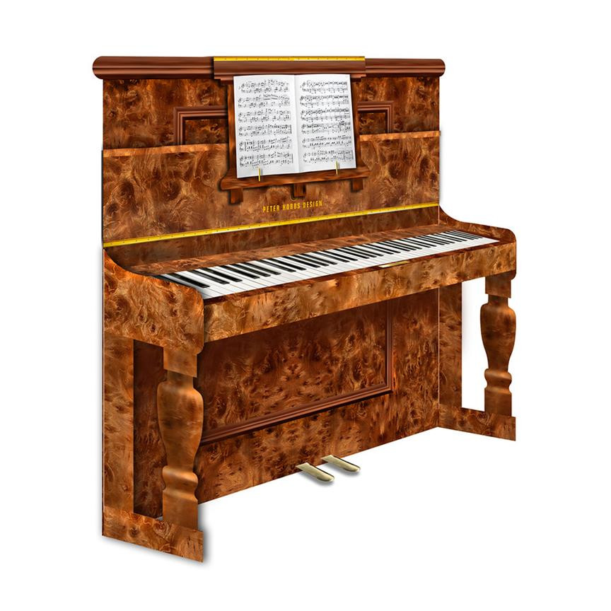 HAL LEONARD MGCPH18 CARTOLINA 3D PIANO VERICALE
