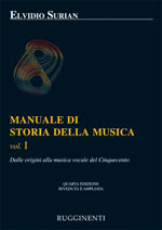 SURIAN MANUALE DI STORIA D/ MUSICA VOL.1